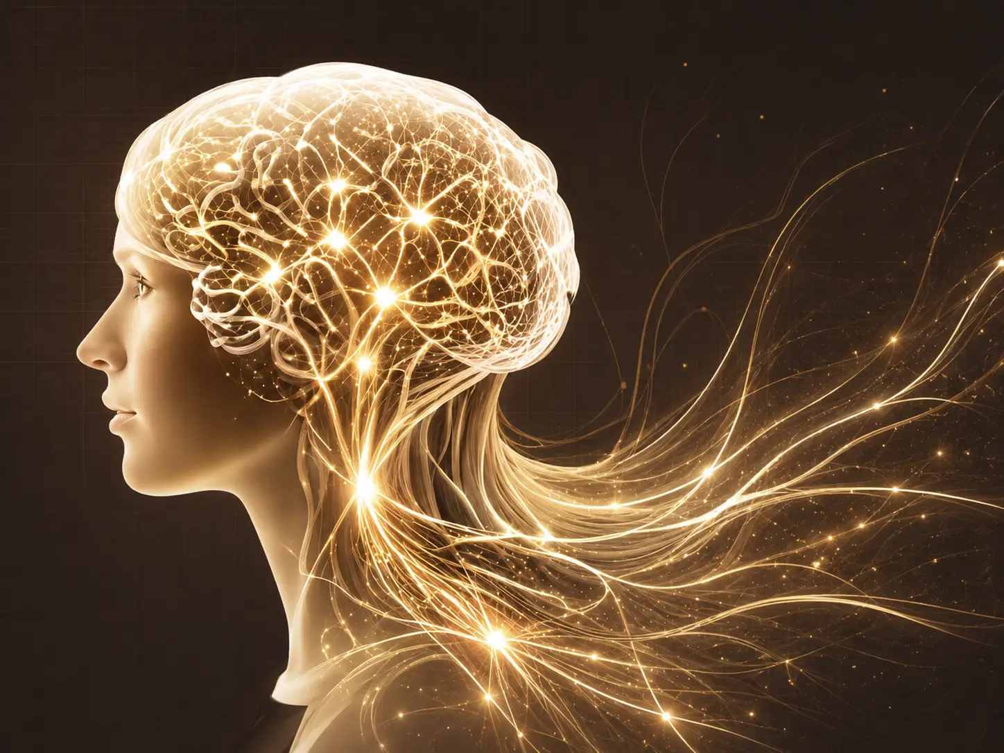 Luminous neural profile representing identity, skills and personal development